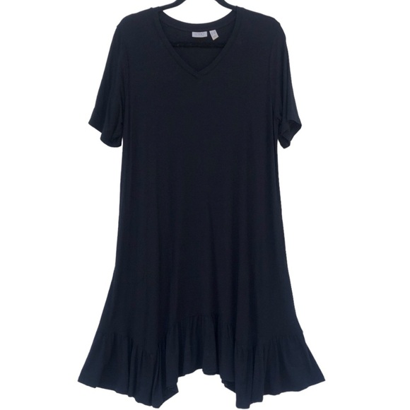 LOGO t-shirt dress w/ asymmetrical hem pockets LP​ - Picture 1 of 5